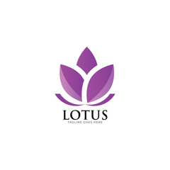 Lotus flower logo vector design.