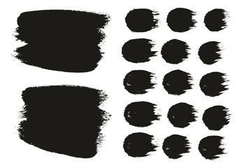 Round Brush Thick Long Background & Straight Lines Mix Artist Brush High Detail Abstract Vector Background Mix Set 
