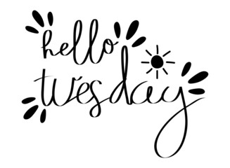 hello tuesday lettering design
