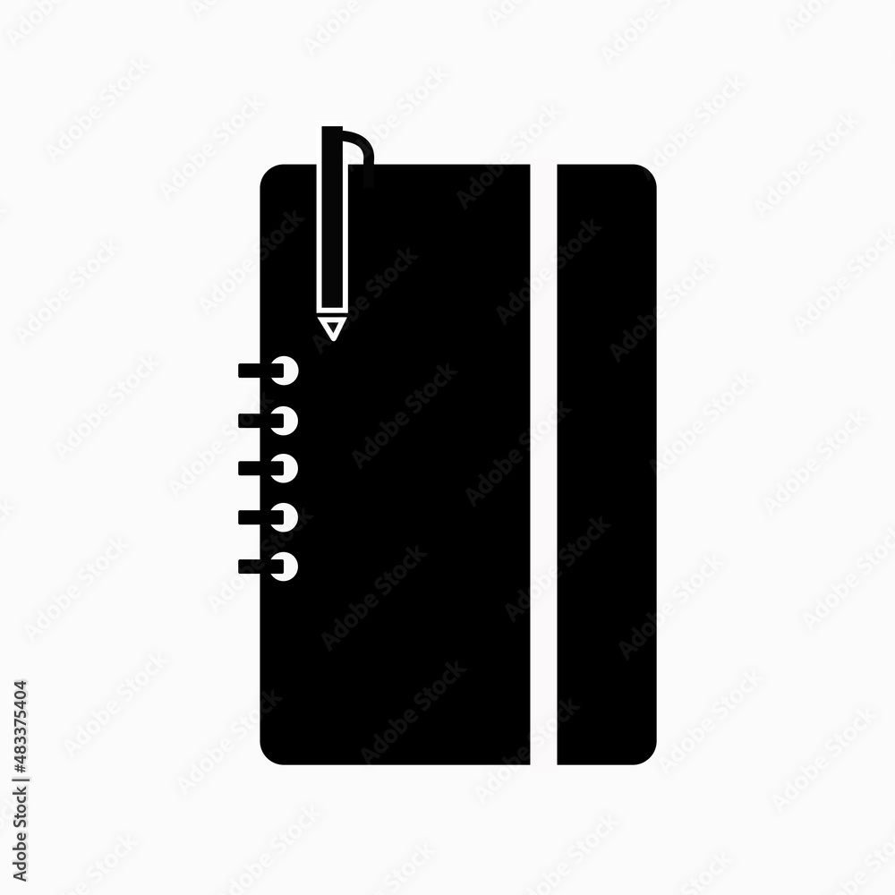 Poster schedule, notebook icon suitable for info graphics, websites and print media and interfaces. line ve