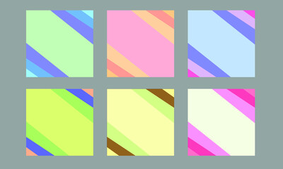 Fototapeta premium Editable abstract template post for social media. web banner advertising for promotion design with Orange yellow green red blue and pink color. 