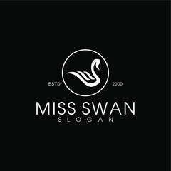 
Unique and modern swan vector logo design.logo illustration