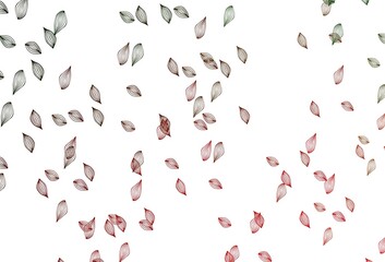 Light Green, Red vector doodle background.