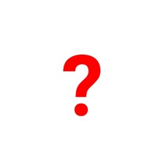 Question mark red icon 