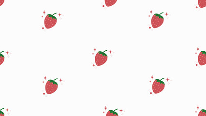 red strawberry pattern background, fruit pattern background, perfect for wallpaper, backdrop, postcard, and background
