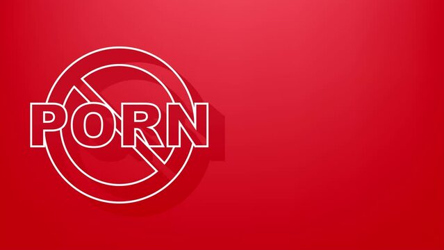No porn Shadow style icon. Motion Graphic