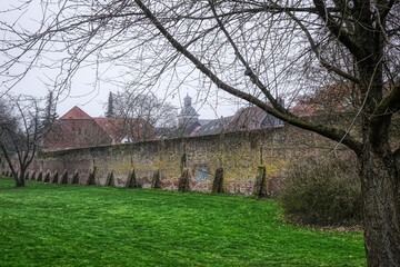 Historische Stadtmauer in Krefeld Linn