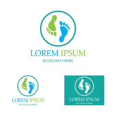 footprints,foot care,and footstep, logo images illustration design