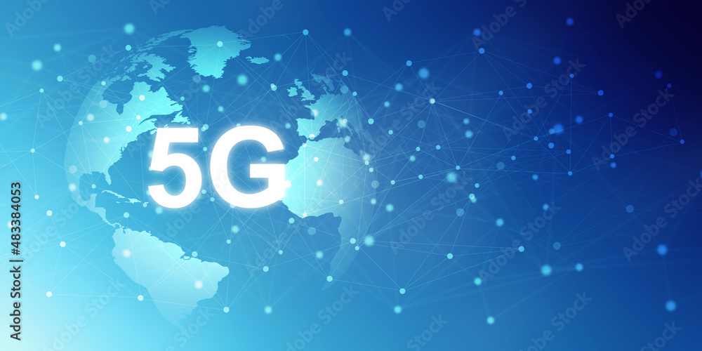 Poster 2d rendering 5g network 5g connection