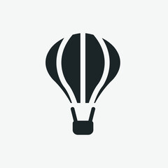 Obraz premium hot air balloon icon vector. fly, sky, transportation, travel, adventure sign vector