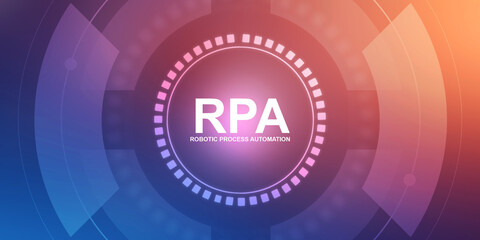 2d illustration Robotic process automation
