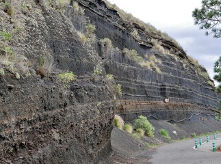 Felswand Vulkan Bandama Gran Canaria © Clarini