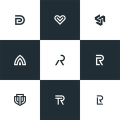 Initial letter Set of monogram logo design inspiration