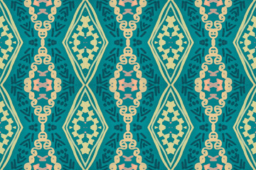 Navajo seamless pattern. Hand drawn ethnic background.