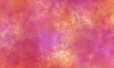 Abstract purple-yellow watercolor background painting with cloud texture