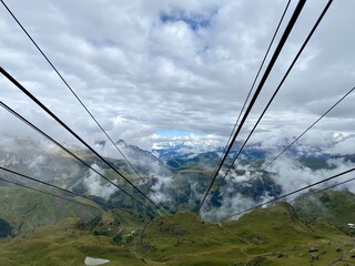 cable car in the mountains