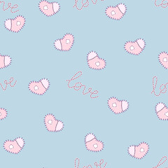 Modern seamless background hearts pechwork, great design for any purposes.