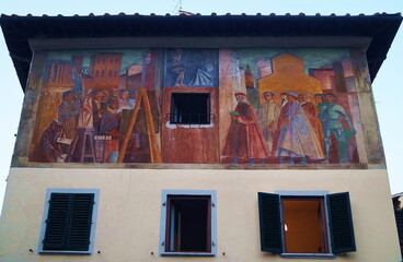 Fresco in Calza square in Florence, Italy
