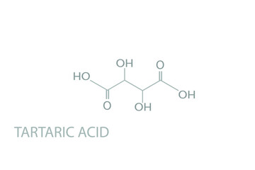 Tartaric acid molecular skeletal chemical formula.	