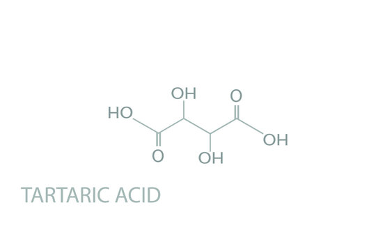 Tartaric acid molecular skeletal chemical formula.	