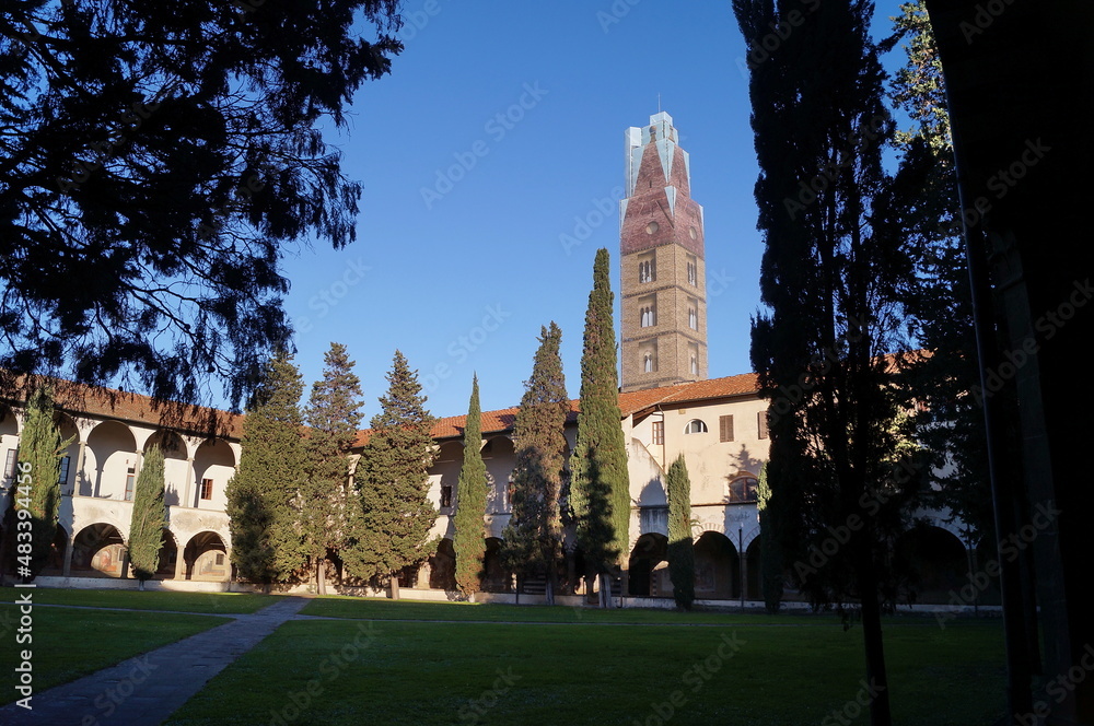 Wall mural great cloister of santa maria novella in florence, italy