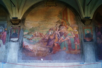 Saint Dominic saves 40 castaways of Santi di Tito in the great cloister of Santa Maria Novella in...