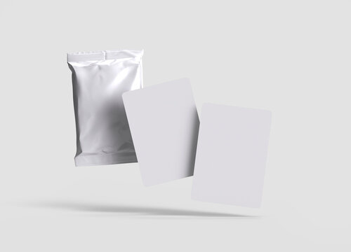 3d rendering mock up Matte sTAND UP pOUCH