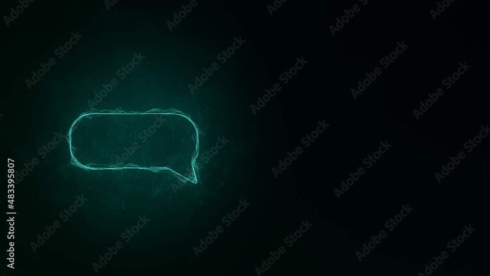 Aufkleber speech bubble chat icon isolated on white background. connected lines with dots. illustration