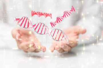 digital medical futuristic interface 3D rendering