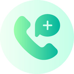 Obraz premium emergency call gradient icon