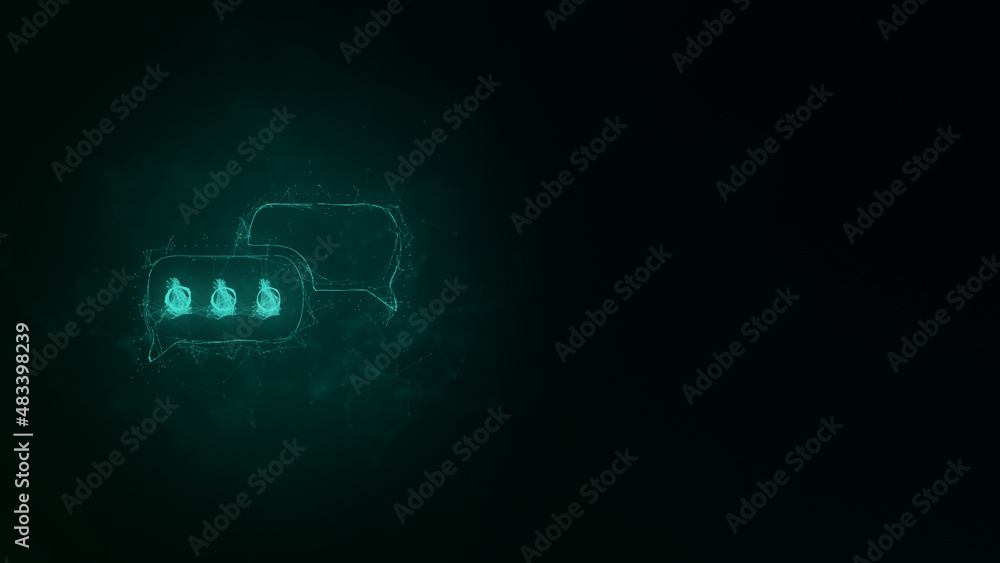 Aufkleber speech bubble chat icon isolated on white background. connected lines with dots. illustration