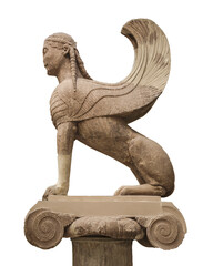 Sphinx of Naxos Sculpture - obrazy, fototapety, plakaty