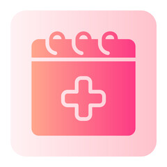 Obraz premium calendar gradient icon