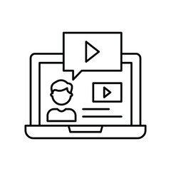 Video Tutorials Isolated Vector icon which can easily modify or edit

