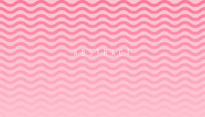 Abstract pink wavy lines background. Modern colorful stripe pattern, pastel wallpaper. Vector illustration.