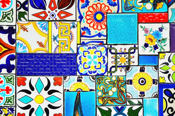 Assorted wall tiles made of ceramic