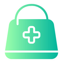 Obraz premium first aid kit gradient icon