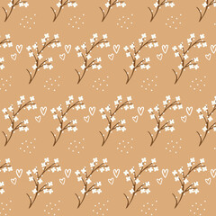 brown flower pattern
