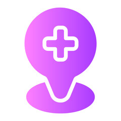 Obraz premium location gradient icon