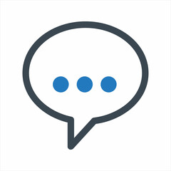 Bubble chat icon. Vector and glyph