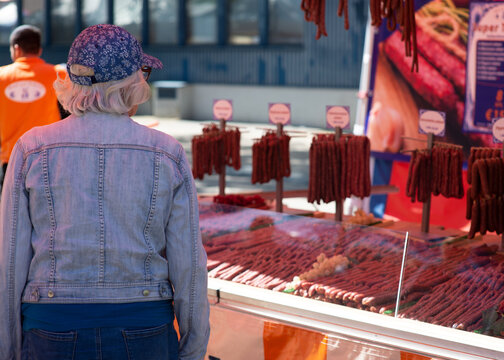 The people in a Big market event in Kerava, Finland