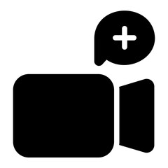 Fototapeta premium video call glyph icon