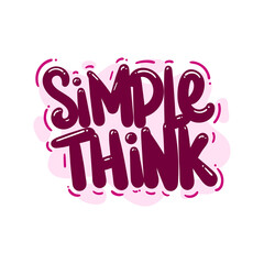 simple think quote text typography design graphic vector illustration