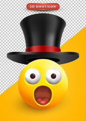 3d emoji with bulging eyes and magic hat