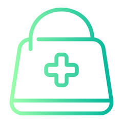 Obraz premium first aid kit gradient icon