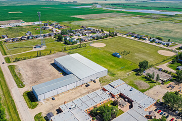 Aerial view of Aberdeen, Saskatchewan