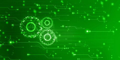 2d illustration abstract gear Network