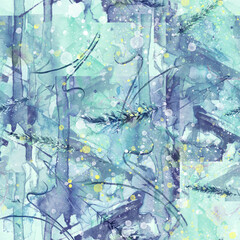 Watercolor background with wild herbs and wildflowers. Watercolor stain, background, abstract splash of paint with a jagged edges. Art illustration.  Beautiful, fashionable abstract spots, abstract 