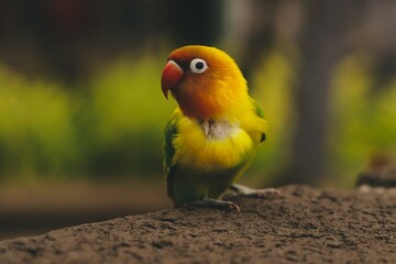 red and yellow parrot