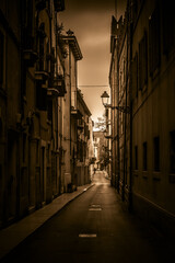 Verona, Verona, Italy - January 26, 2022: Streets of Verona.